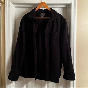 Mens H&M Black Jacket / Work Shirt
